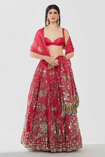 Abhinav Mishra Mirror Embroidered Lehenga Set 