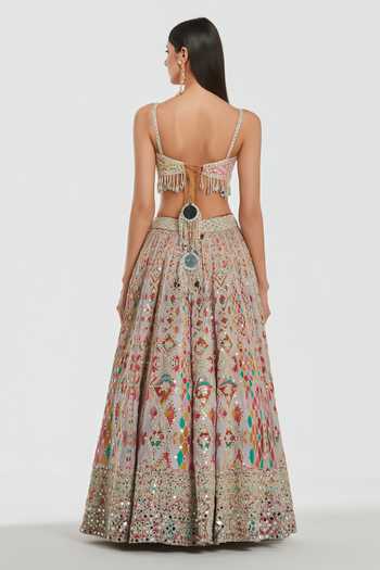Abhinav Mishra Mirror Work Lehenga Set 