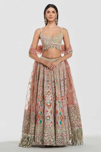 Abhinav Mishra Mirror Work Lehenga Set 
