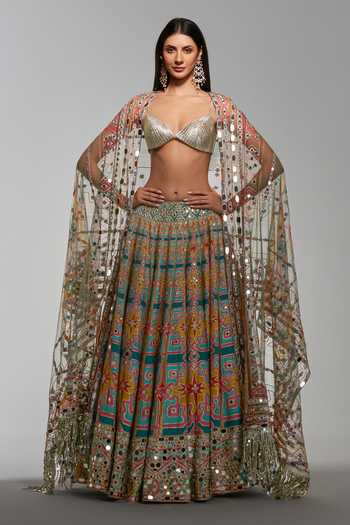 Abhinav Mishra Zari Embroidered Lehenga Set 