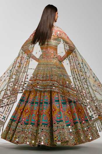 Abhinav Mishra Zari Embroidered Lehenga Set 