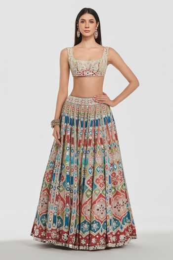 Abhinav Mishra Sequin Embellished Lehenga Set 