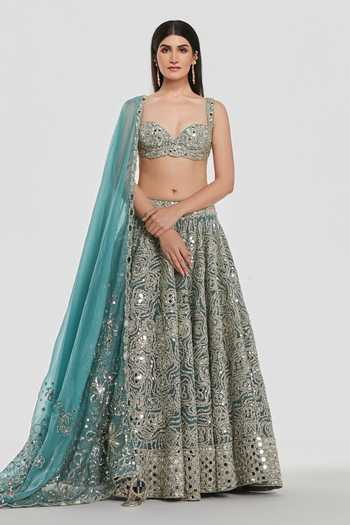 Abhinav Mishra Mirror Work Lehenga Set 