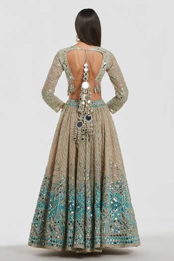 Abhinav Mishra Mirror Work Lehenga Set 
