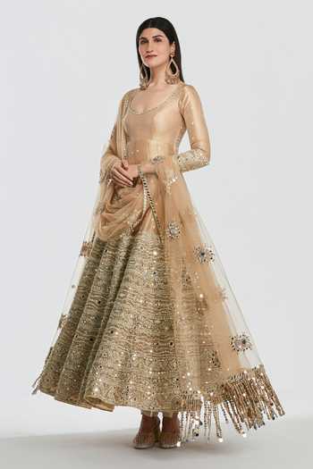 Abhinav Mishra Mirror Embroidered Anarkali Set