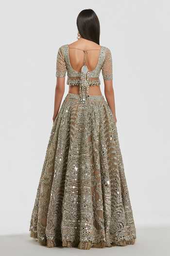 Abhinav Mishra Mirror Work Lehenga Set 