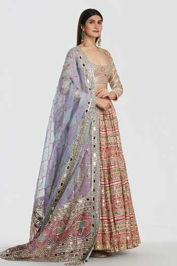 Abhinav Mishra Mirror Work Lehenga Set 