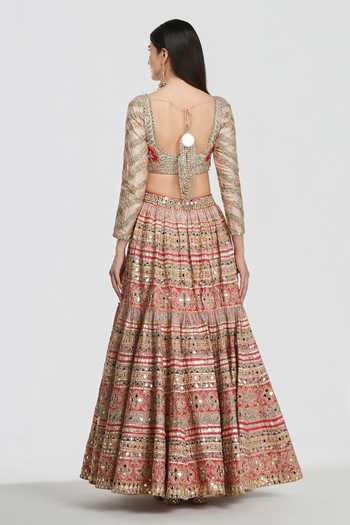 Abhinav Mishra Mirror Work Lehenga Set 