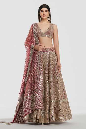 Abhinav Mishra Zari Embellished Lehenga Set 