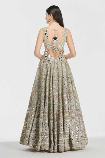 Abhinav Mishra Mirror Work Lehenga Set 
