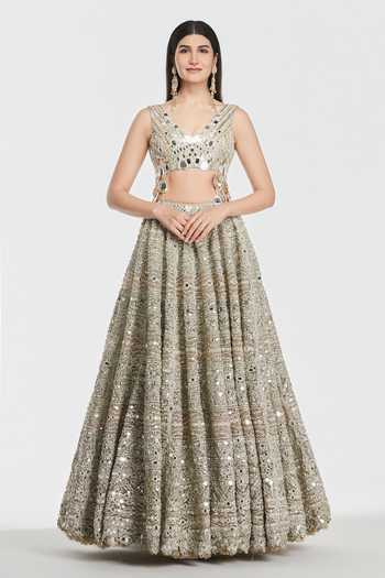 Abhinav Mishra Mirror Work Lehenga Set 