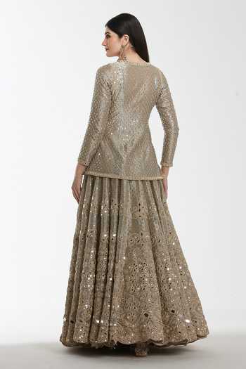 Abhinav Mishra Mirror Embroidered Lehenga Set 