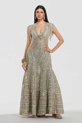 Abhinav Mishra Embroidered Kurta & Sharara Set