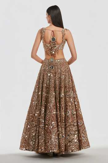 Abhinav Mishra Mirror Work Lehenga Set 