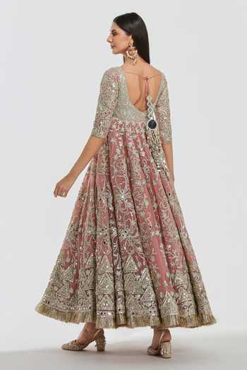 Abhinav Mishra Mirror Work Anarkali With Dupatta
