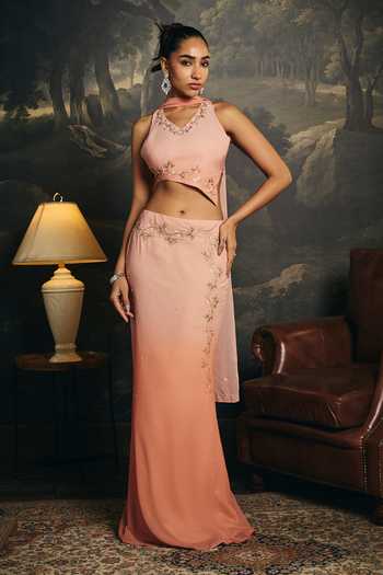 Saanjh By Lea Mridula Embroidered Skirt Set 