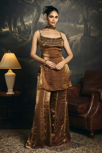 SAANJH BY LEA Olivia Bronze Y2K Kurta Sharara Set 