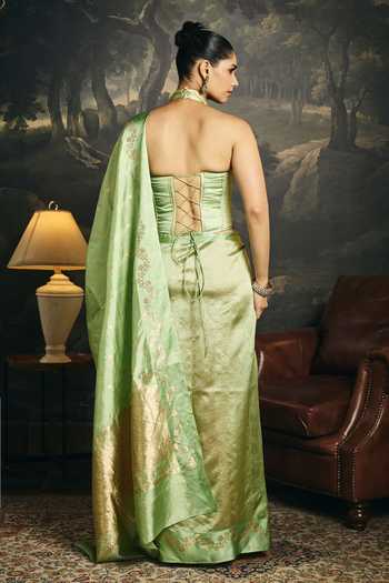 SAANJH BY LEA Pallavika Banarasi Saree Set 
