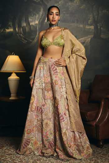 SAANJH BY LEA Vasantika Embroidered Lehenga Set 