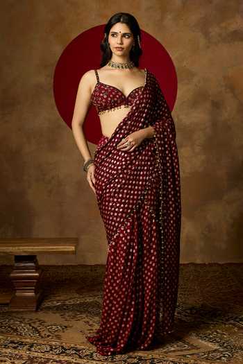 SAANJH BY LEA Revya Pre-Draped Saree Set 
