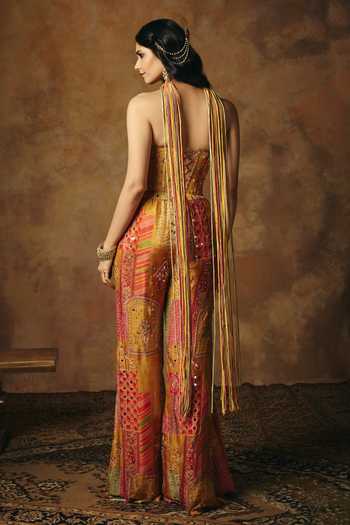 SAANJH BY LEA Hand Embroidered Patchwork Corset 