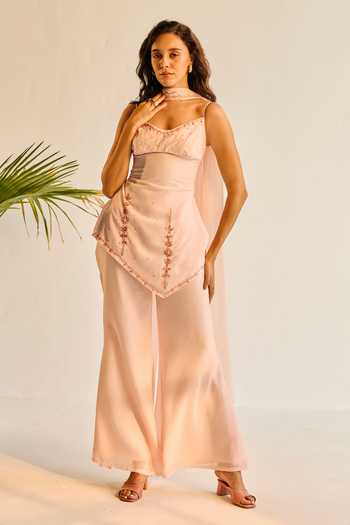 SAANJH BY LEA Geet Pink Embroidered Y2K Kurta Set 