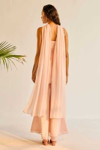 SAANJH BY LEA Geet Pink Embroidered Y2K Kurta Set 