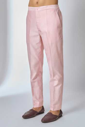 Salil Bhatia Pink Silk, Chanderi Layered Long Jacket Kurta Set Online at Aza Fashions Salil Bhatia_Pink Silk, Chanderi Layered Long Jacket Kurta Set _Online_at_Aza_Fashions