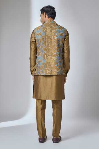 Salil Bhatia Antique Multicolour Open Bundi Set 