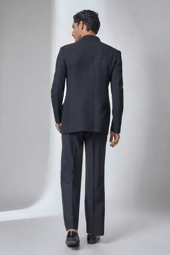 Salil Bhatia Jacquard Pattern Bandhgala 