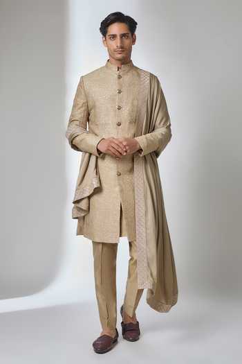 Salil Bhatia Zari Embellished Sherwani Set 