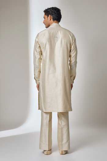 Salil Bhatia Mirror Work Embroidered Kurta Set 