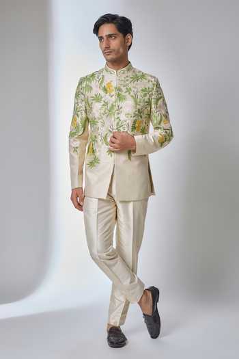 Salil Bhatia Embroidered Bandhgala Set 