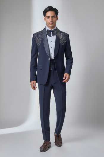 Salil Bhatia Pegasus Embroidered Tuxedo Set 
