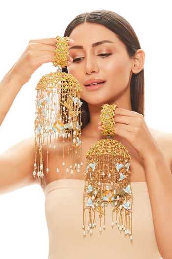 Raabta By Rahul Blue Swinging With The Birds Pair Of Kaleeras Online at Aza Fashions Raabta By Rahul_Blue Swinging With The Birds Pair Of Kaleeras _Online_at_Aza_Fashions