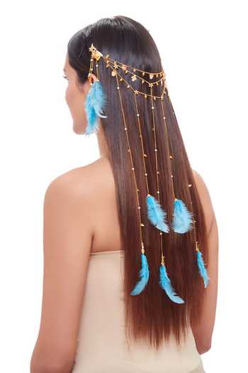 Raabta By Rahul Blue Enchantress Hair Accessory Online at Aza Fashions Raabta By Rahul_Blue Enchantress Hair Accessory _Online_at_Aza_Fashions