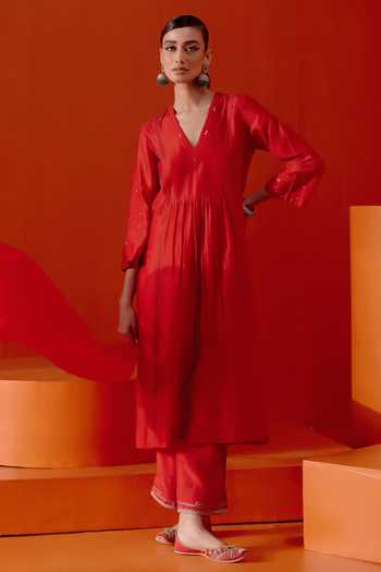 Devnaagri Dori & Patra Work Kurta Set