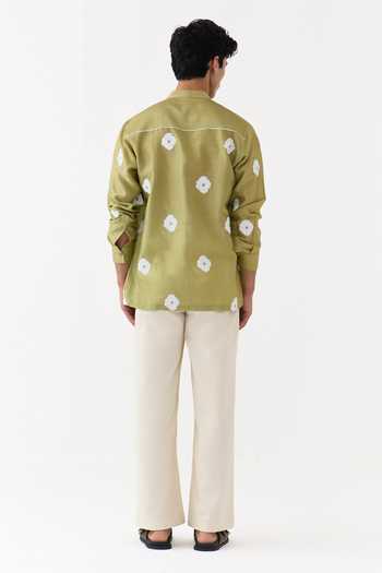 Three Block Print Shirt & Pant Set 