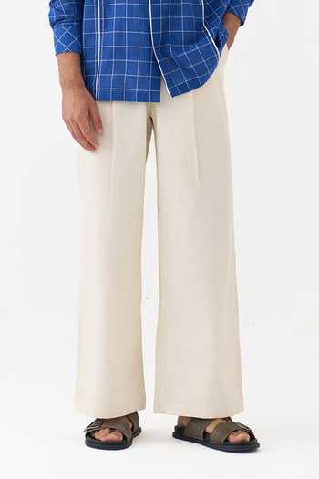 Buy Three Blue Cotton, Twill Checked Shirt And Pant Set Online at Aza Fashions Buy_Three_Blue Cotton, Twill Checked Shirt And Pant Set _Online_at_Aza_Fashions