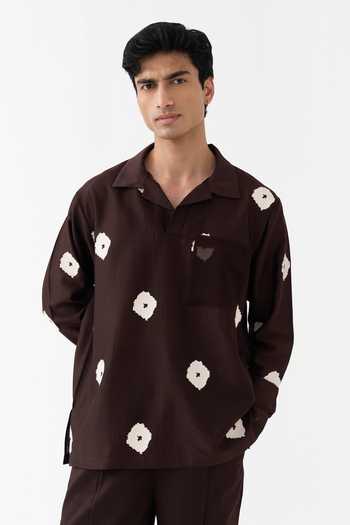 Three Block Print Chanderi Short Kurta 