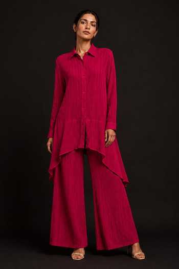 Crimp Crinkled Shirt & Pant Set 