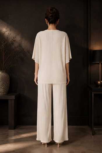Crimp Pleated Top & Pant Set 