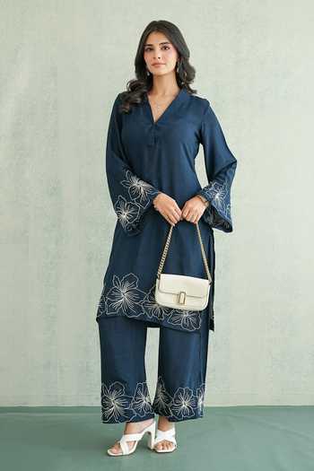 Masoomm Floral Embroidered Kurta & Pant Set 