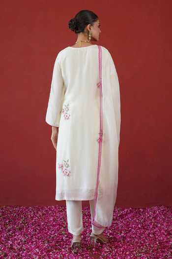 Masoomm Embroidered Silk Kurta Set 