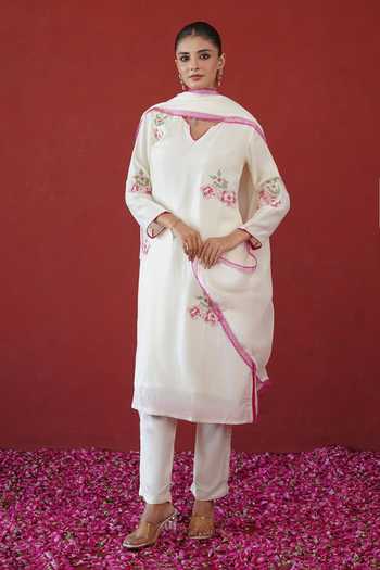 Masoomm Embroidered Silk Kurta Set 