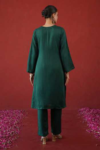 Masoomm Notched Neck Kurta & Pant Set