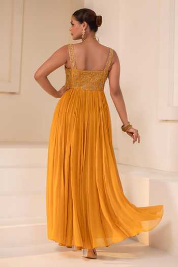 Rasasvada Sequin Yoke Embellished Anarkali 