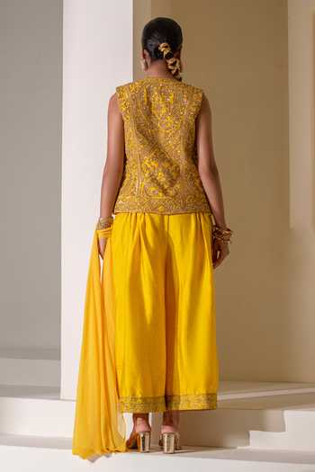 Rasasvada Embroidered Jacket Pant Set 