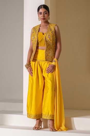 Rasasvada Embroidered Jacket Pant Set 