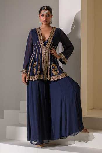 Rasasvada Embroidered Kalidar Jacket Set 